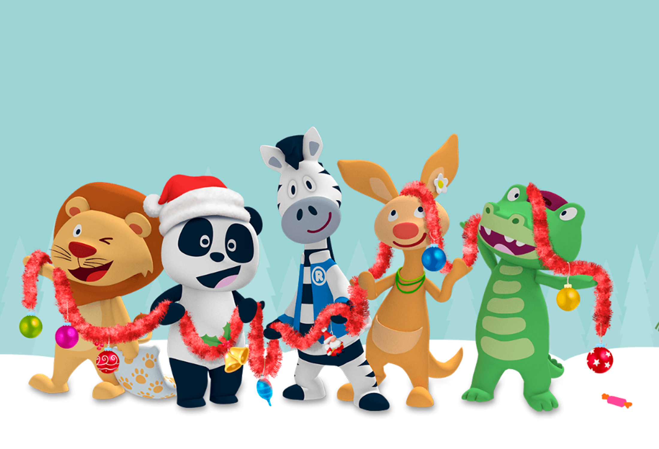 Postal de Natal do Panda