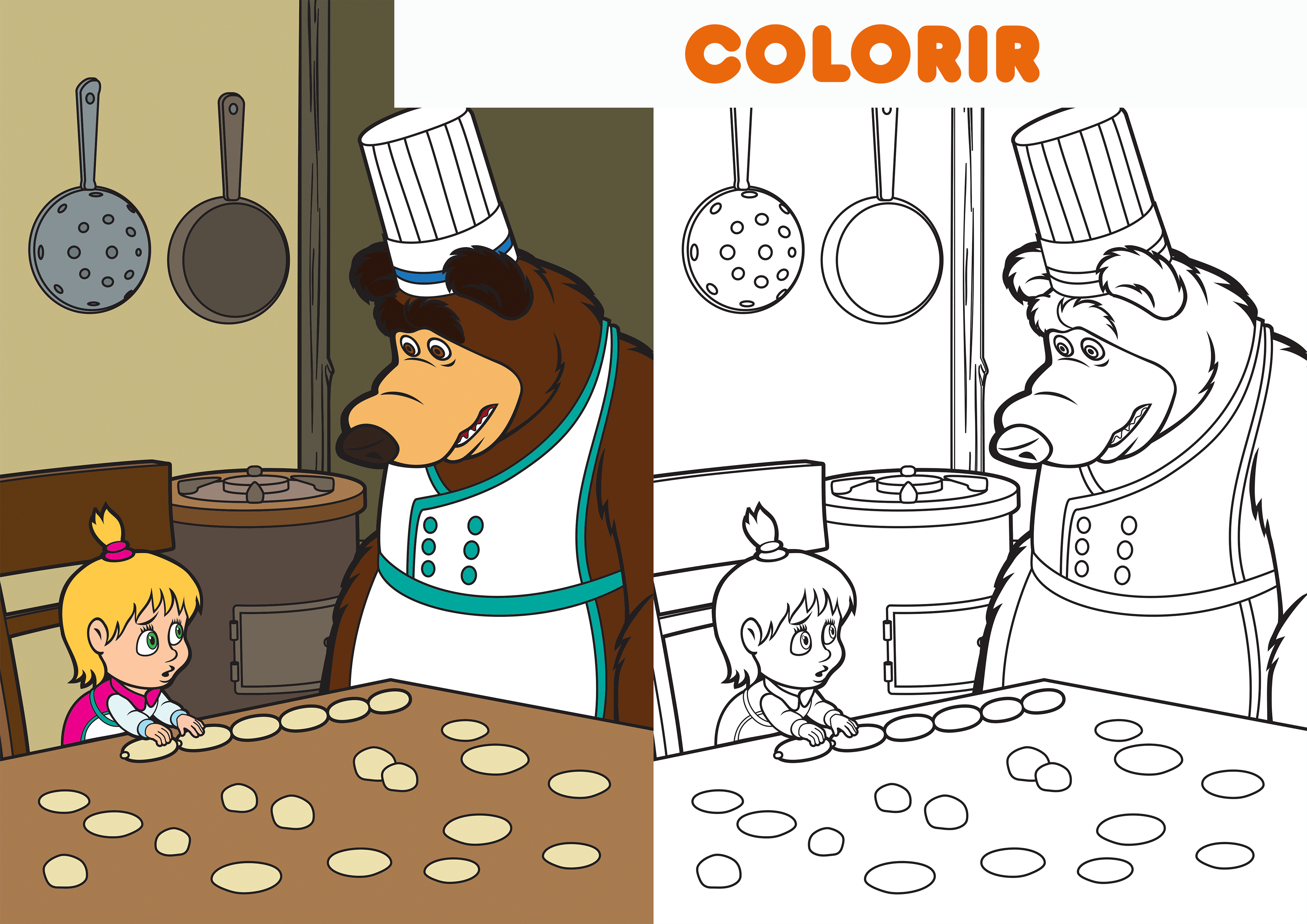 COLORIR COM A MASHA 